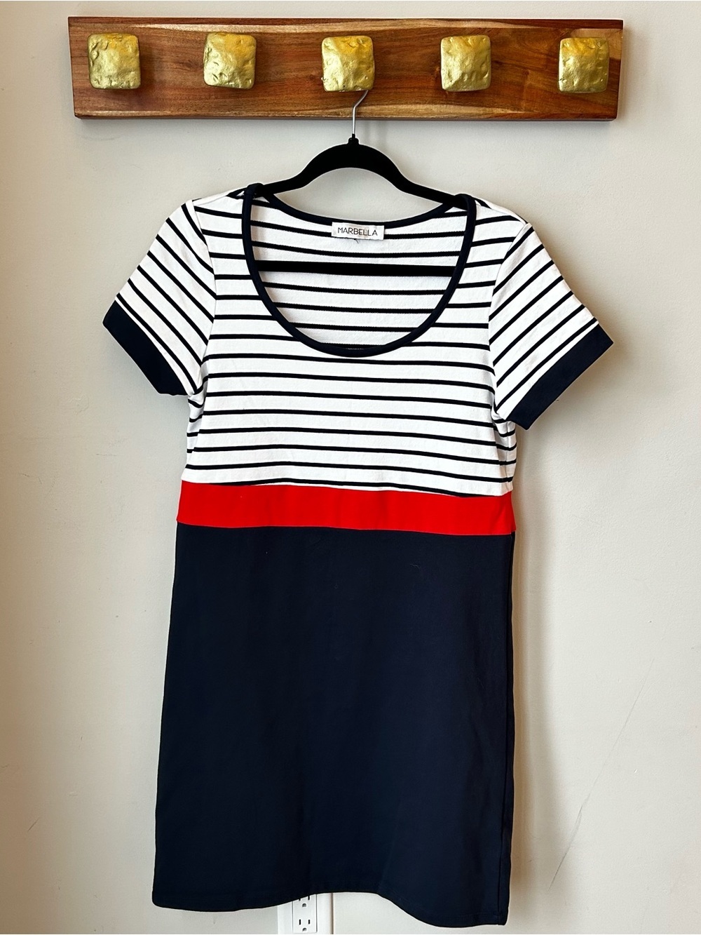 🟢 5 for $25 🟢 MARBELLA Nautical Dress Coastal Grandma Resortwear Vacation